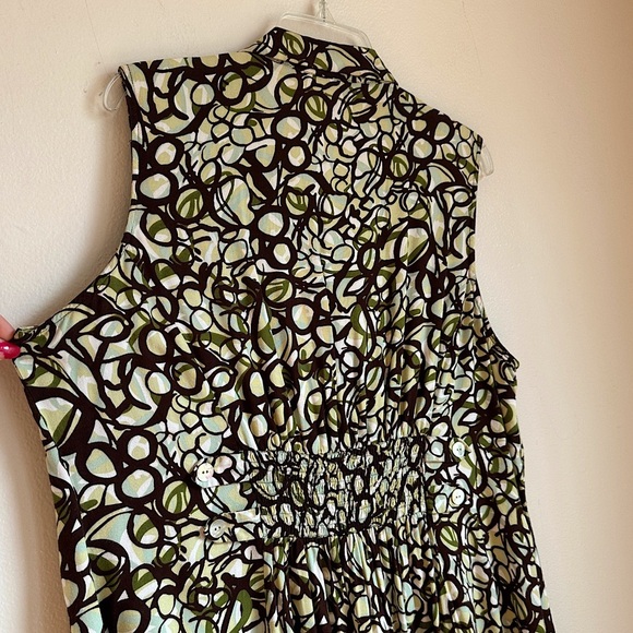 3/$20 💥 Studio 1940 Maxi Dress Front Button Down Collared Smocked Back Teacher - Picture 13 of 17